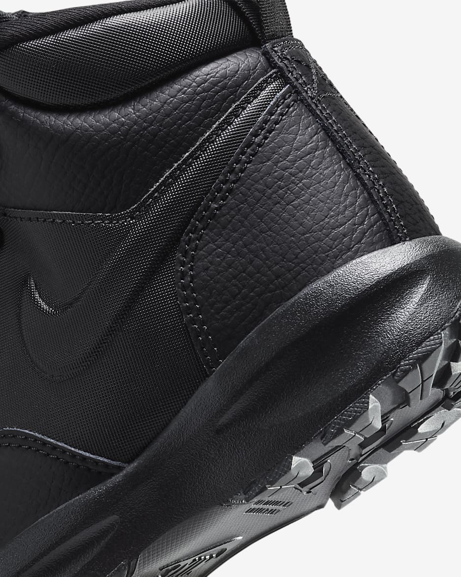 Nike manoa leather black best sale